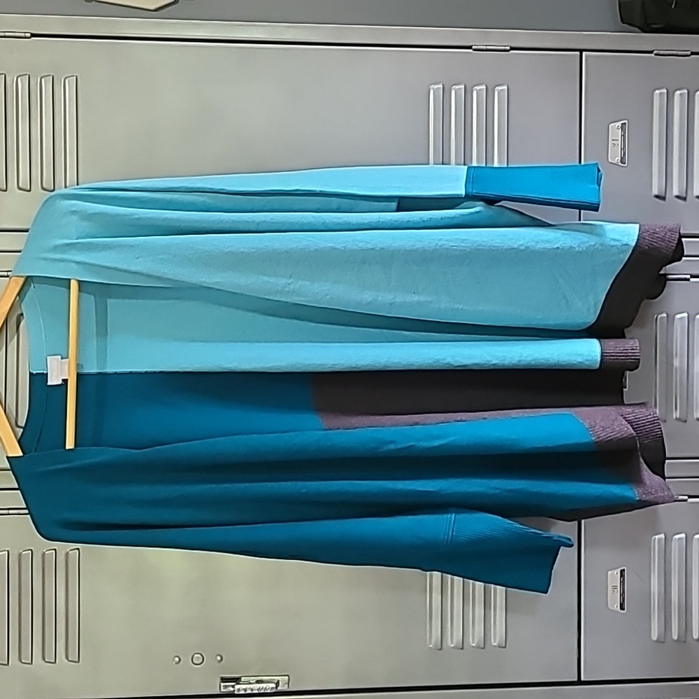 Chico's Cool Colorblock Cartigan Sweater Size Large/X-Large